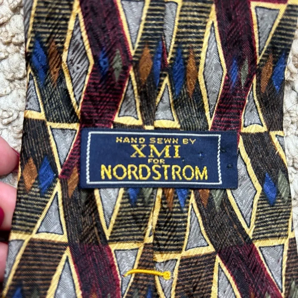 XMI for Nordstrom Hand Sewn‎ 100% Silk Mens Neck Tie